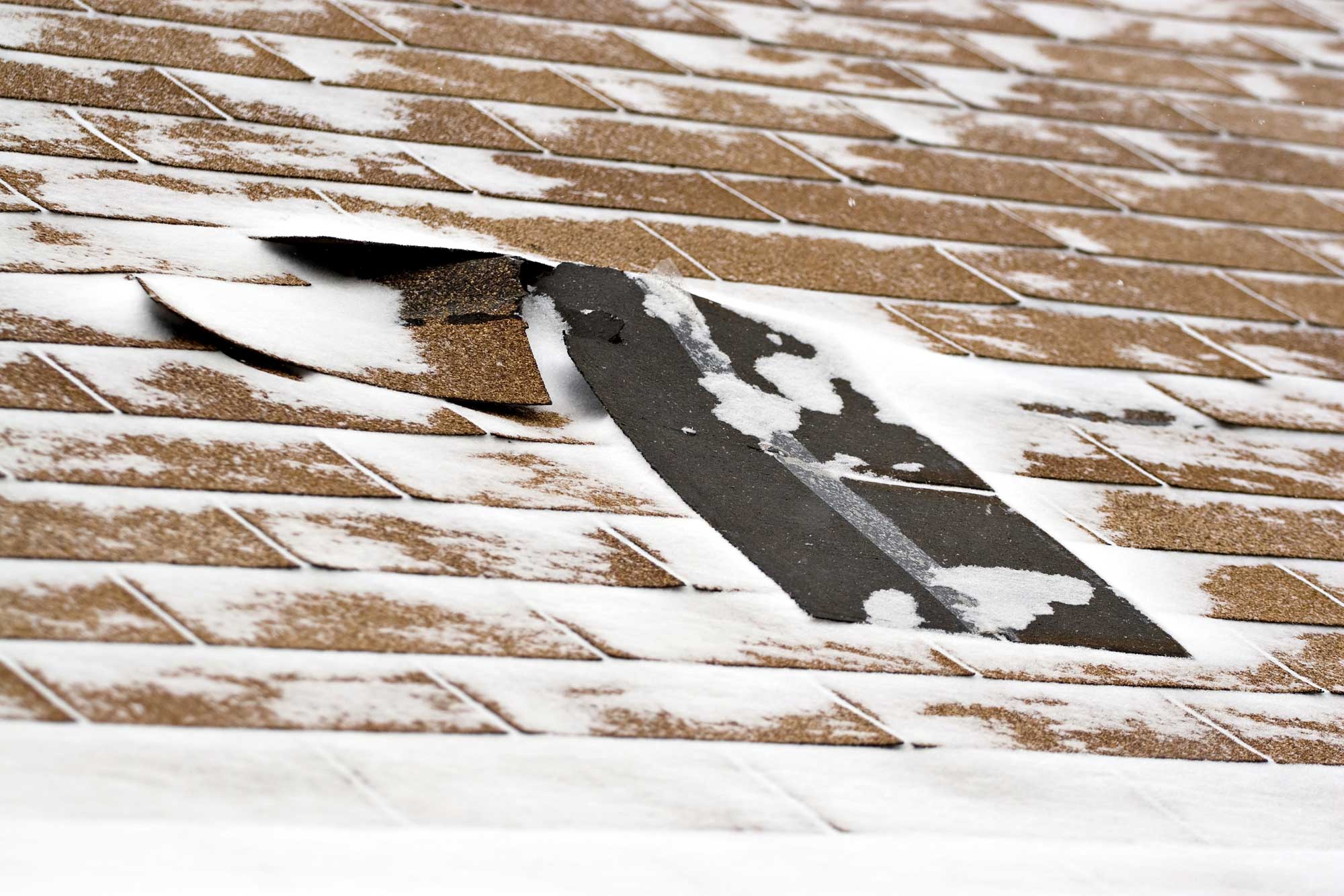 winter roof problems, winter roof damage, winter storm damage