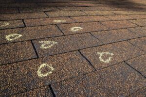 hail damage on roof in St. Charles County
